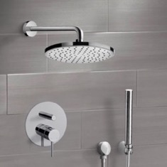 Rain Shower System with Handheld, Rain Shower Head, Shower Faucet Set